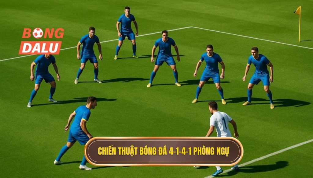 Chiến thuật bóng đá 4-1-4-1 phòng ngự