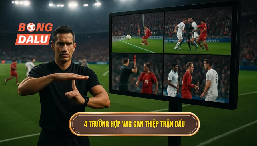 3. 4 trường hợp VAR can thiệp trận đấu