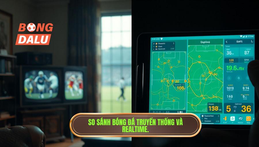 Bảng so sánh trải nghiệm xem bóng đá truyền thống và cập nhật Realtime